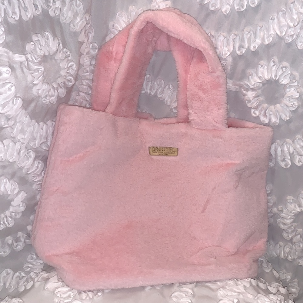 Carolina Herrera Powder Pink Plush Good Girl Parfum Tote Macy’s Exclusive